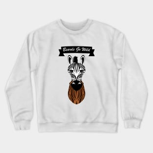 Zebra Beard Crewneck Sweatshirt